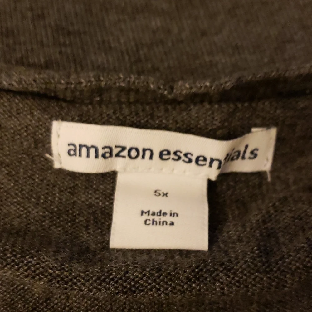 Amazon Essentials Lightweight Longer Length Cardigan Sweater Heather Gray 5X